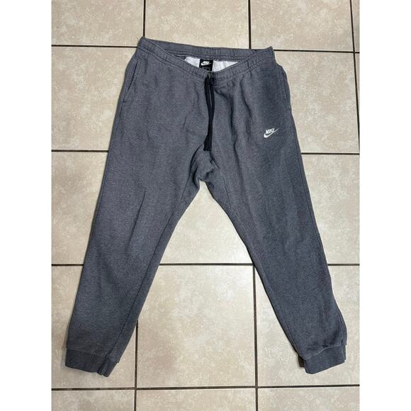 Nike Sweatpant Men Jogger XL Grey Fleece Drawstring Active Y2K Athleisure Lounge - Picture 2 of 12
